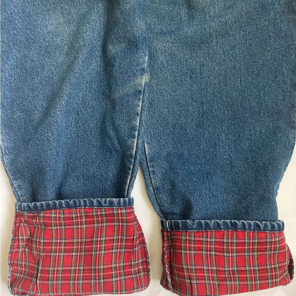 L.L.BEAN WOMEN’S FLANNEL LINED JEANS, VINTAGE. STRAIGHT LEG, SIZE 20 RELAXED FIT - Picture 6 of 14